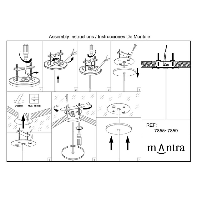 Подвесной светильник Mantra Elsa 8246+7856 Фото № 2