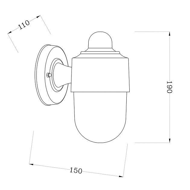 Уличный настенный светильник Escada 30008W/01 Фото № 2