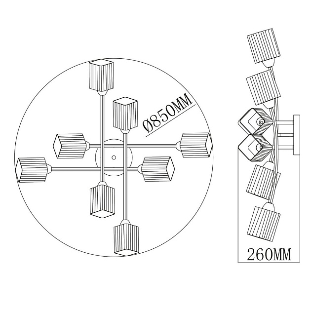 Потолочная люстра De Markt Олимпия 638011908 Фото № 5