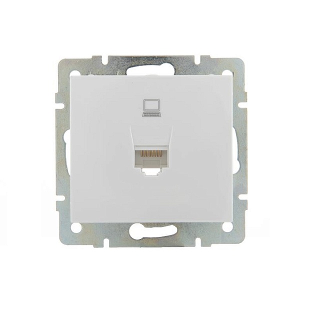 Розетка компьютерная Lezard Rain белая 703-0288-139 Фото № 1