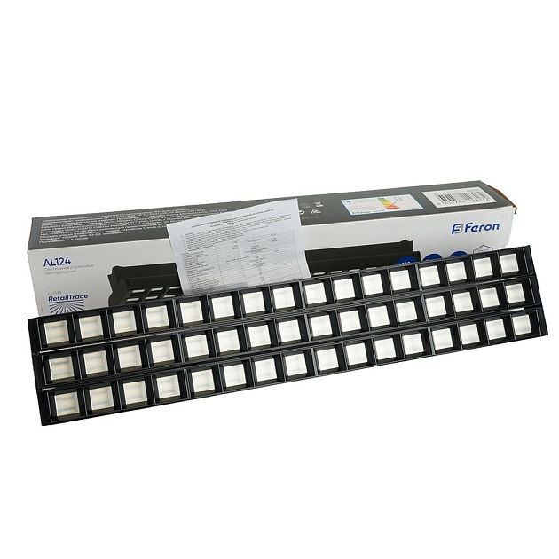 Трековый светодиодный светильник Feron RetailTrace AL124 48930 изображение 2 Трековый светодиодный светильник Feron RetailTrace AL124 48930 Фото № 2