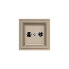 ТВ-розетка оконечная TV/радио Liregus Retro кремовый омбре 29-129