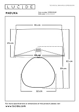 Настольная лампа Lucide MADUKA 10550/81/43