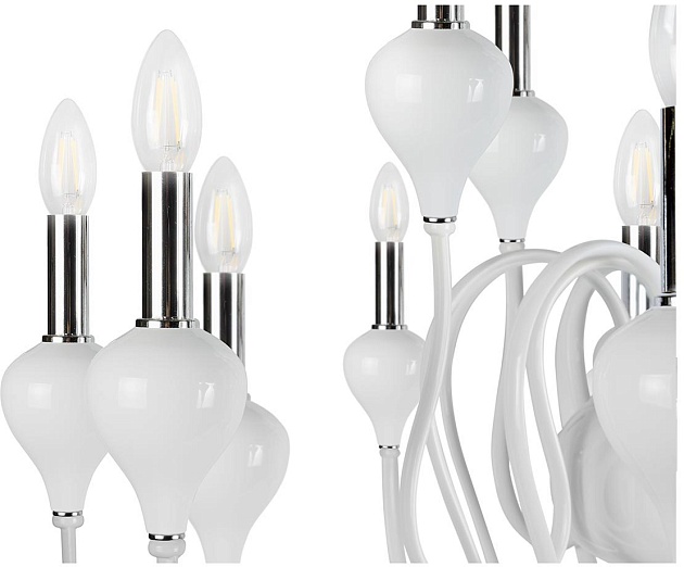 Подвесная люстра iLamp Lady 88003-10+5 WH изображение 2 Подвесная люстра iLamp Lady 88003-10+5 WH Фото № 2