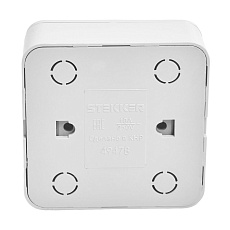 Переключатель одноклавишный Stekker белый MSW10-12-01 49386 3