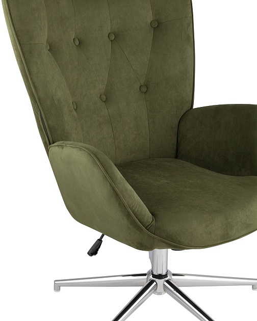 Поворотное кресло Stool Group Филадельфия регулируемое замша хаки FUCHS HY-53 Фото № 5