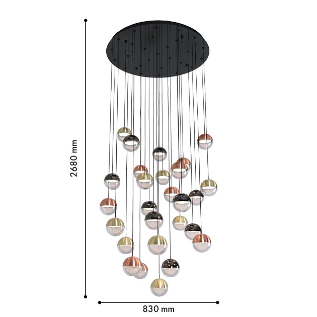 Подвесная светодиодная люстра Favourite Luna 4371-27P изображение 2 Подвесная светодиодная люстра Favourite Luna 4371-27P Фото № 2