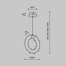 Подвесной светодиодный светильник Modelux Modestyle MS.1141.250 BS 3