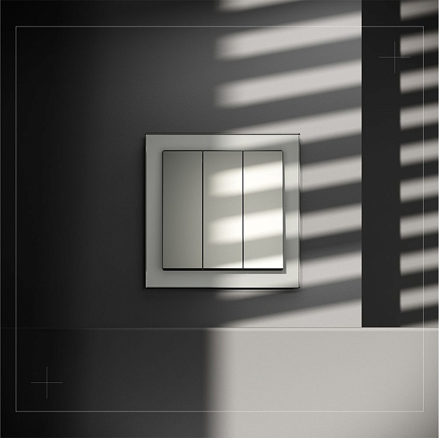 Выключатель встраиваемый Voltum S70 трехклавишный 10А, (сталь) VLS030105 изображение 7 Выключатель встраиваемый Voltum S70 трехклавишный 10А, (сталь) VLS030105 Фото № 7