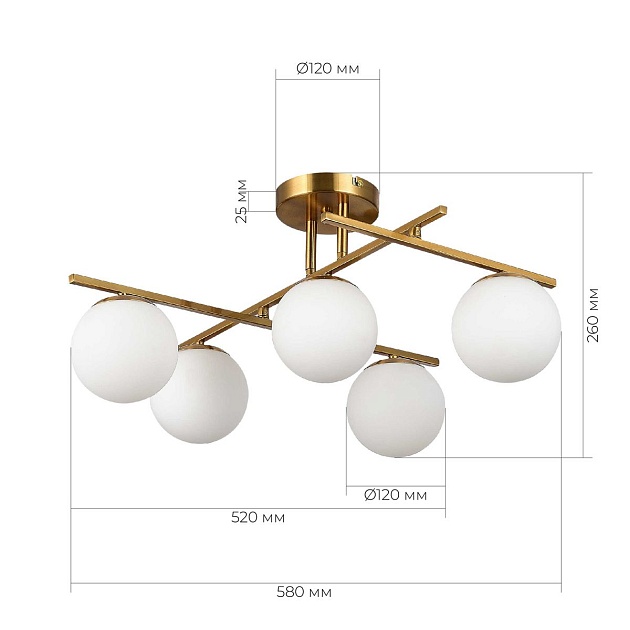Потолочная люстра Evoluce Sierra SLE1195-302-05 Фото № 3