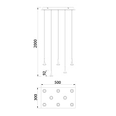 Подвесная светодиодная люстра Mantra Andromeda 8934+8PL 1