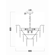 Подвесная люстра Freya Hloya FR5143PL-09G 1