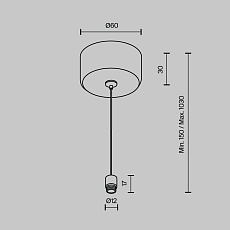 Аксессуар Maytoni Technical CA029SW-L1000-B 2