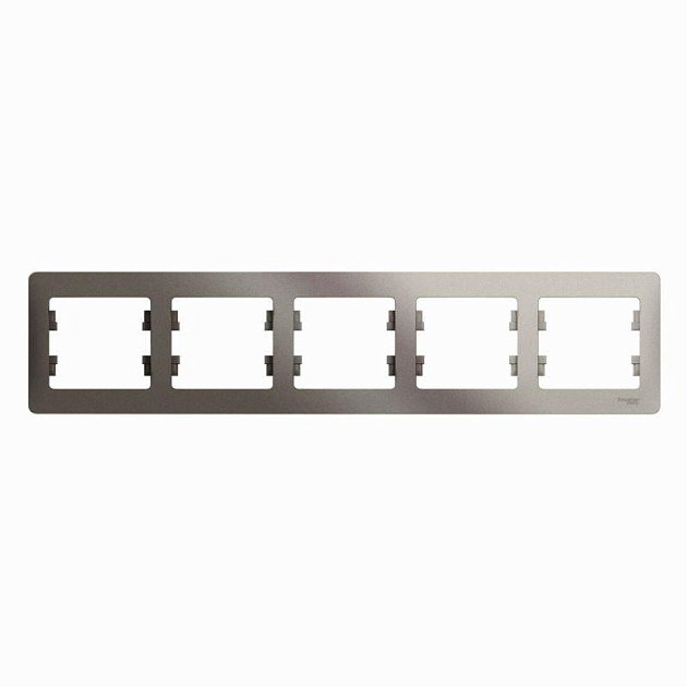 Рамка 5-постовая Systeme Electric Glossa платина GSL001205 Фото № 1