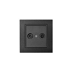 ТВ-розетка проходная TV/R Liregus Epsilon антрацит 28-1145