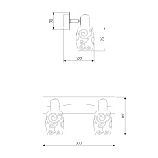 Спот Eurosvet 60301/2 хром/венге 1