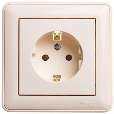 Розетка 2К+З Systeme Electric W59 16A 250V слоновая кость RS16-154-28