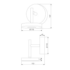 Уличный настенный светодиодный светильник Elektrostandard Verano 35185/D a068590 1