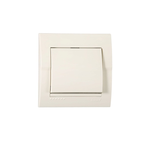 Выключатель Lezard Deriy кремовый 702-0303-100 Фото № 1