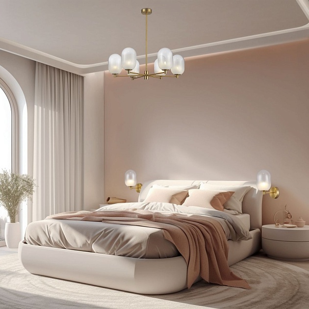 Подвесная люстра Eurosvet Loona 60161/6 латунь изображение 6 Подвесная люстра Eurosvet Loona 60161/6 латунь Фото № 6