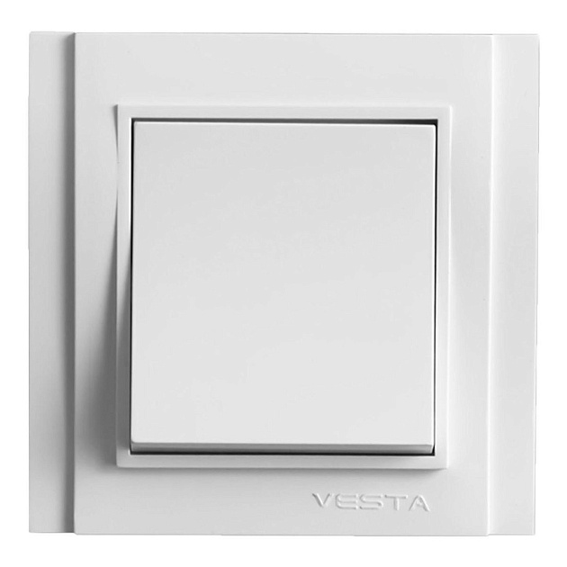 Выключатель одноклавишный Vesta-Electric Verona белый FVK020101BEL изображение 1 Выключатель одноклавишный Vesta-Electric Verona белый FVK020101BEL Фото № 1