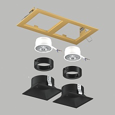 Комплект со светильником Lightstar Domino Quadro (214523+214507+214507+214007+214007) D5230707BMOD 3