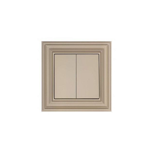 Выключатель двухклавишный Liregus Retro кремовый омбре 29-107 Фото № 1