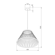 Подвесной светодиодный светильник Eurosvet Cesta 40017/1 LED коричневый 4