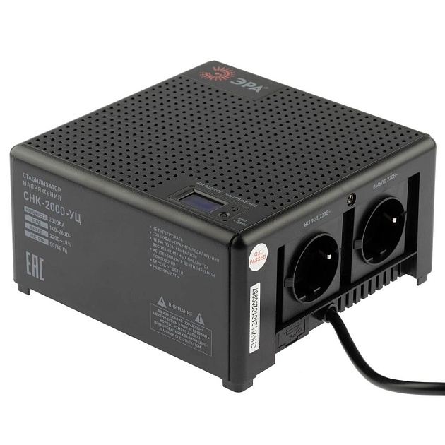 Стабилизатор напряжения ЭРА СНК-2000-УЦ Б0051112 изображение 1 Стабилизатор напряжения ЭРА СНК-2000-УЦ Б0051112 Фото № 1