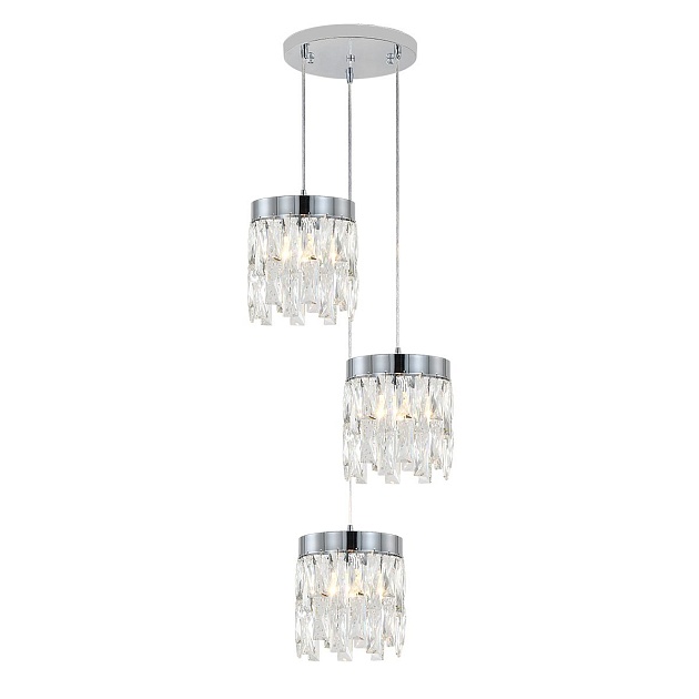 Подвесная люстра Indigo Anna V12029/3P Chrome V000497 изображение 1 Подвесная люстра Indigo Anna V12029/3P Chrome V000497 Фото № 1