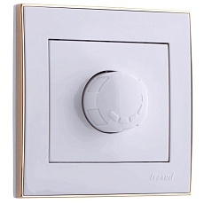 Диммер 1000 Вт Lezard Rain белый с бок. вставкой золото 703-0226-157