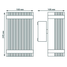 Уличный настенный светильник Gauss Electra GD161 2