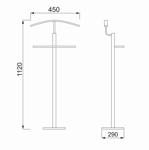 Костюмная вешалка AksHome Evan белый, металл 77613 Фото № 2