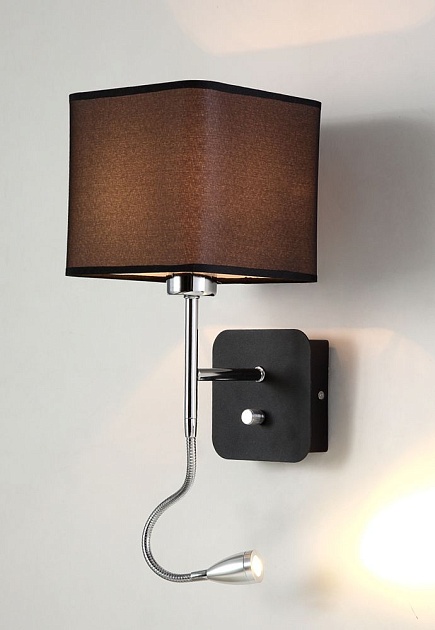 Бра Crystal Lux Paco AP2 Chrome/Black Фото № 3