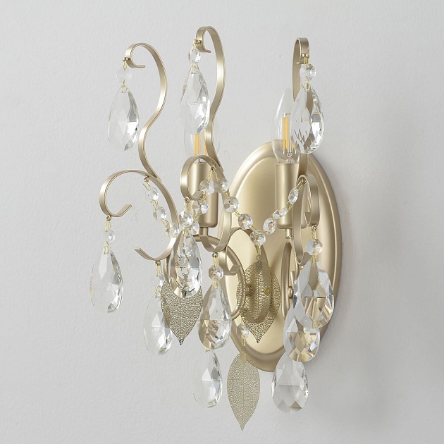 Настенный светильник Crystal Lux Esmiralda AP2 Gold изображение 3 Настенный светильник Crystal Lux Esmiralda AP2 Gold Фото № 3