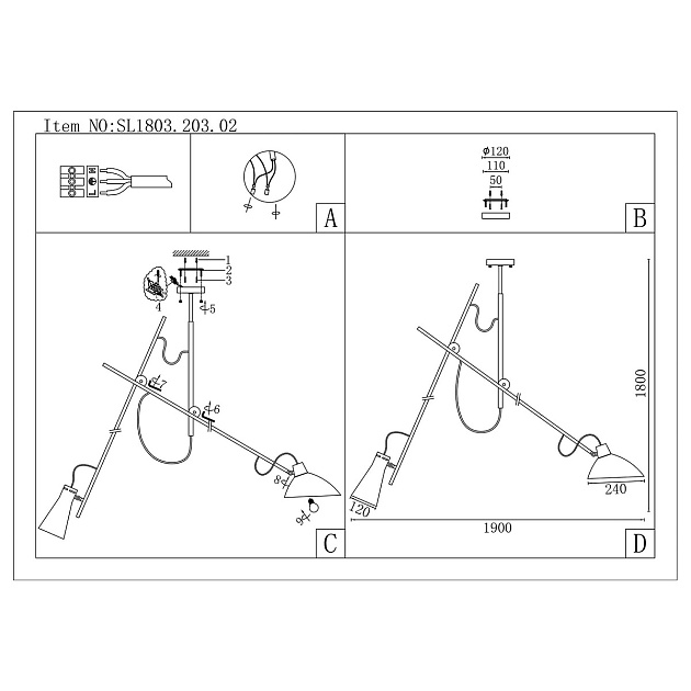 Подвесной светильник ST Luce JARRO SL1803.203.02 изображение 5 Подвесной светильник ST Luce JARRO SL1803.203.02 Фото № 5