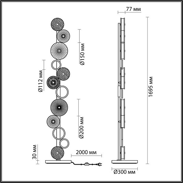 Торшер Odeon Light Exclusive Caramella 5412/68FL изображение 5 Торшер Odeon Light Exclusive Caramella 5412/68FL Фото № 5