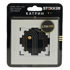 Рамка 1-постовая Stekker Катрин белый матовый GFR00-7001-01M 49594 1