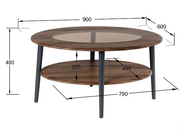 Журнальный стол Мебелик Эль со стеклом СЖС-01 000581 изображение 3 Журнальный стол Мебелик Эль со стеклом СЖС-01 000581 Фото № 3