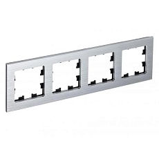 Рамка 4-постовая Systeme Electric AtlasDesign Nature серебро ATN312104
