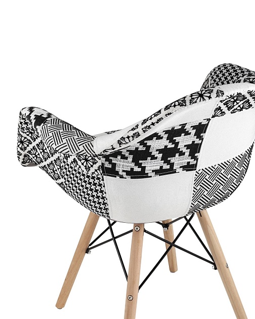 Кресло Stool Group EAMES пэчворк черно-белое Y809 bw Фото № 5