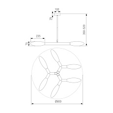 Потолочная люстра Eurosvet Covalent 30180/6 черный 1