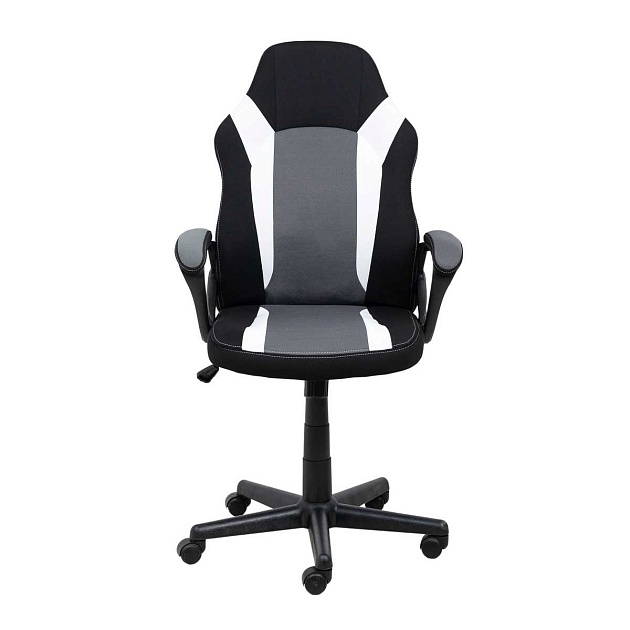 Игровое кресло AksHome Flaviy черный/серый/белый, ткань 86381 изображение 10 Игровое кресло AksHome Flaviy черный/серый/белый, ткань 86381 Фото № 10