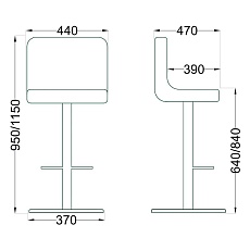 Барный стул AksHome Amazon тауп, велюр 82590 1