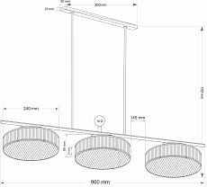 Подвесной светильник KUTEK LAVONE LAV-ZWL-6(Z)240 3
