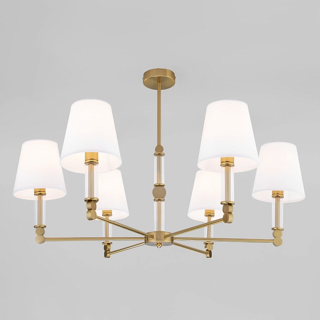 Потолочная люстра Eurosvet 60145/6 латунь изображение 1 Потолочная люстра Eurosvet 60145/6 латунь Фото № 1