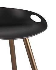 Барный стул Stool Group Флэш черный бронзовые ножки FIYAN BLACK & BRONZE 2