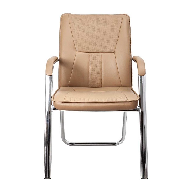 Офисный стул AksHome Oscar бежевый, экокожа, цвет каркаса хром 70058 изображение 3 Офисный стул AksHome Oscar бежевый, экокожа, цвет каркаса хром 70058 Фото № 3
