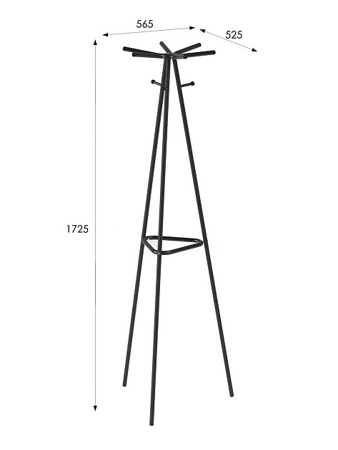 Напольная вешалка Мебелик Галант 217 007158 изображение 3 Напольная вешалка Мебелик Галант 217 007158 Фото № 3