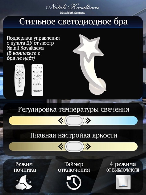 Бра Natali Kovaltseva Led Lamps 81145/1W Фото № 2